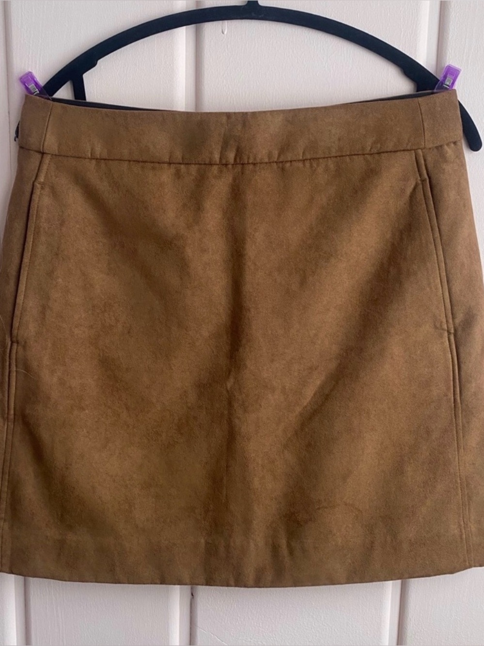 J. Crew Tan Faux Suede Mini Skirt
